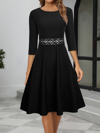 Abito Midi Donna Scollo Linea Pulita