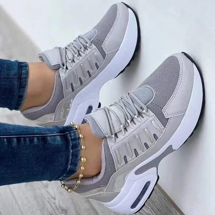 Sneaker Donna Plateau con Lacci Sportive - Brentozzi