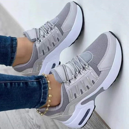 Sneaker Donna Plateau con Lacci Sportive - Brentozzi
