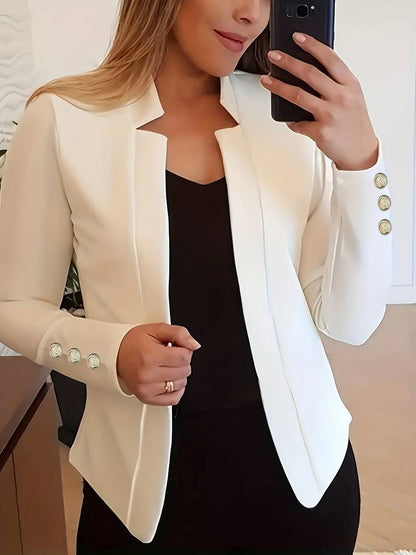 Blazer Donna Casual Cotone Leggero Manica Lunga Bottoni - Brentozzi