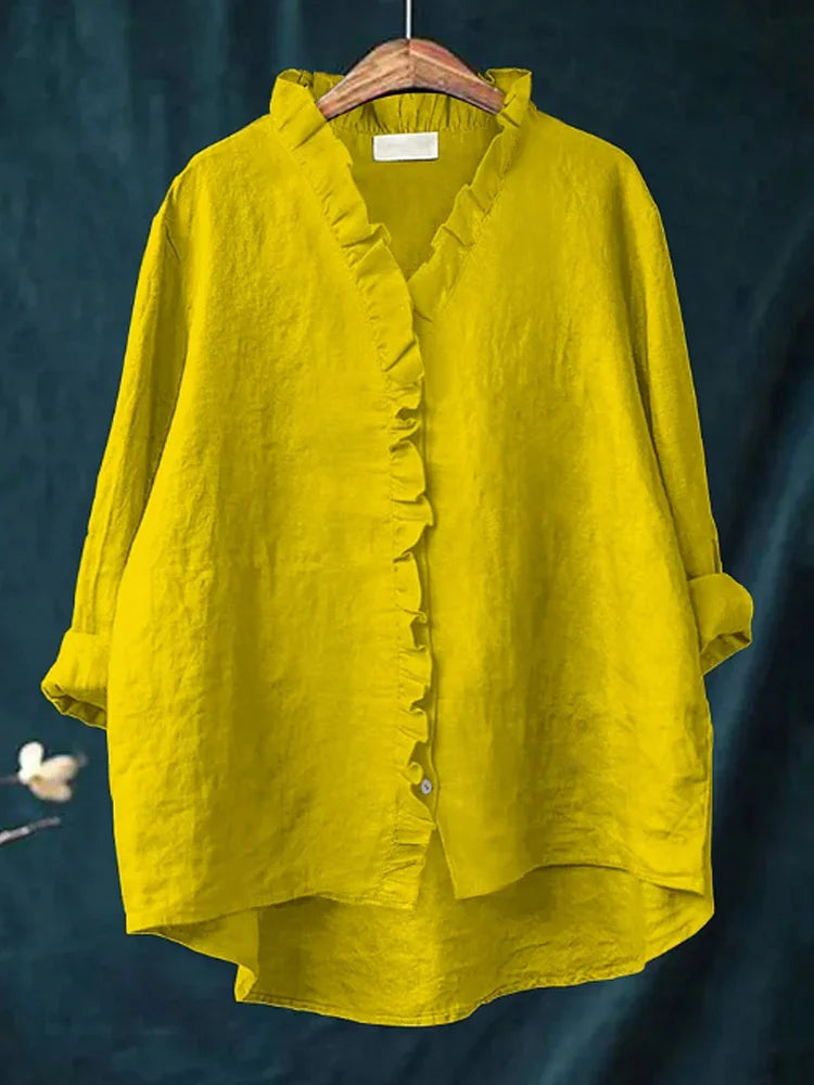 Blusa Donna Manica Lunga Casual
