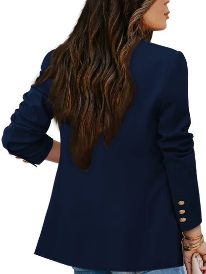 Blazer Donna Elegante Doppio Bottone Stile Business Classico