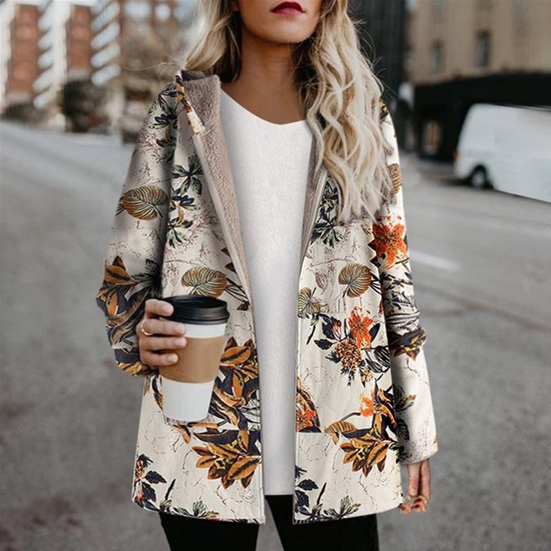 Giacca Donna Casual in Tessuto Morbido con Stampa Floreale - Brentozzi