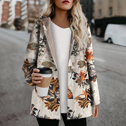 Giacca Donna Casual in Tessuto Morbido con Stampa Floreale - Brentozzi