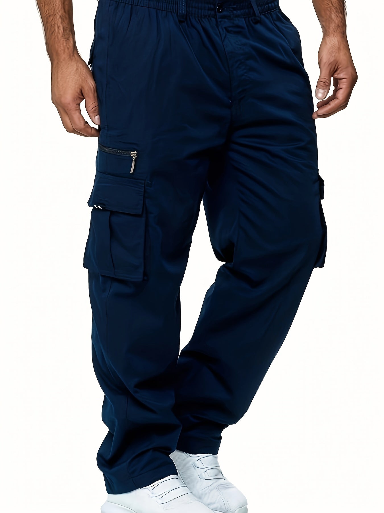 Pantaloni Cargo Uomo Cotone Comodi Vestibilità Regolare
