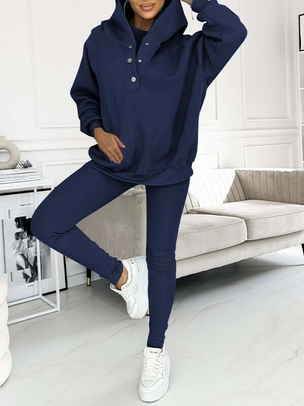 Tuta Donna Felpa in Fleece con Cappuccio Comfortabile