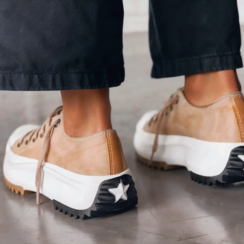 Sneaker Donna Plateau Ortopediche con Lacci