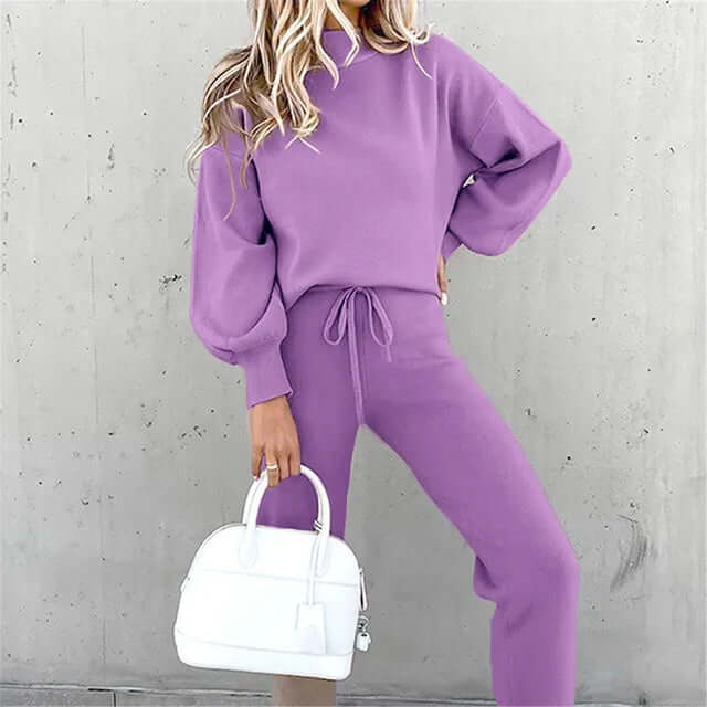 Completo Donna Due Pezzi Elegante con Blusa e Pantaloni