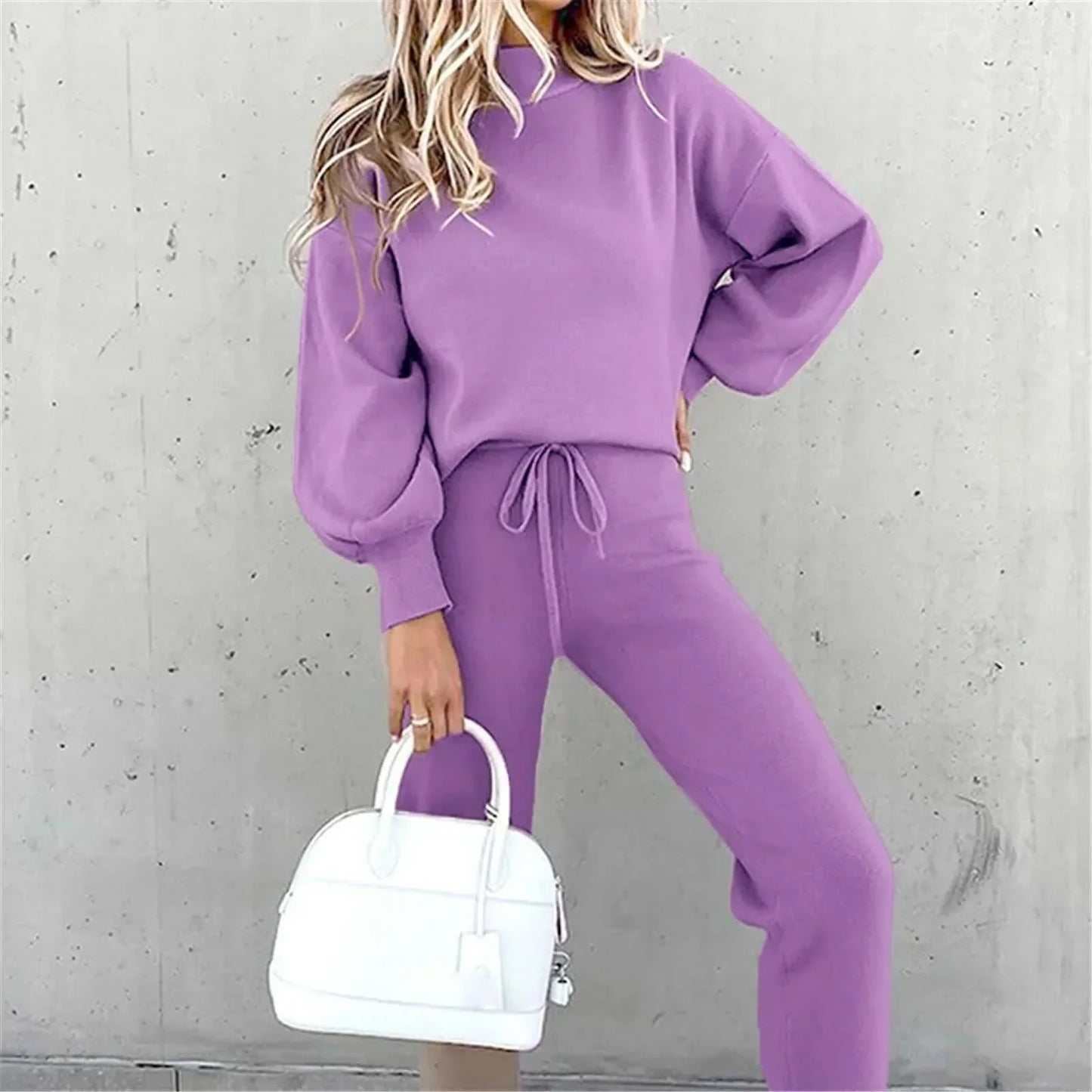 Completo Donna Due Pezzi Elegante con Blusa e Pantaloni