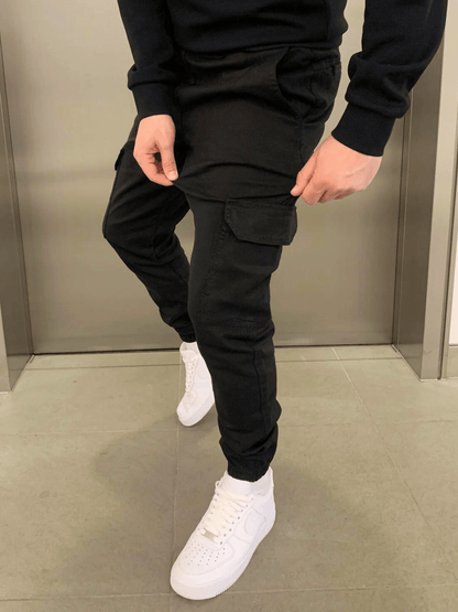 Pantaloni Cargo Uomo Lavoro Jogger Elastico