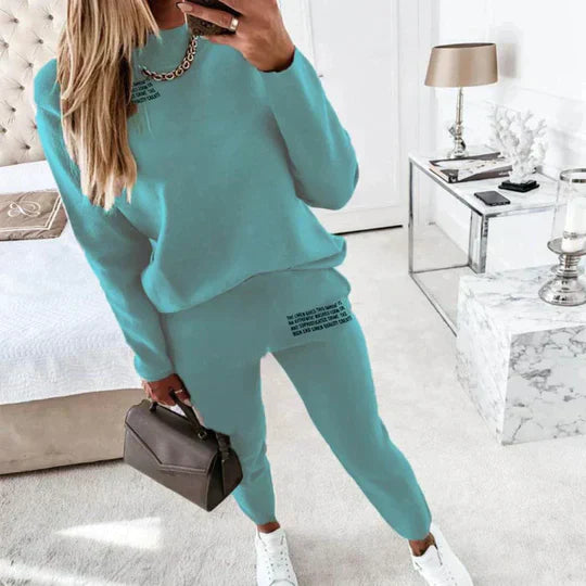 Tuta Sportiva Donna Due Pezzi Vita Elastica Tasche - Brentozzi