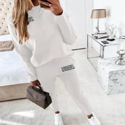 Tuta Sportiva Donna Due Pezzi Vita Elastica Tasche