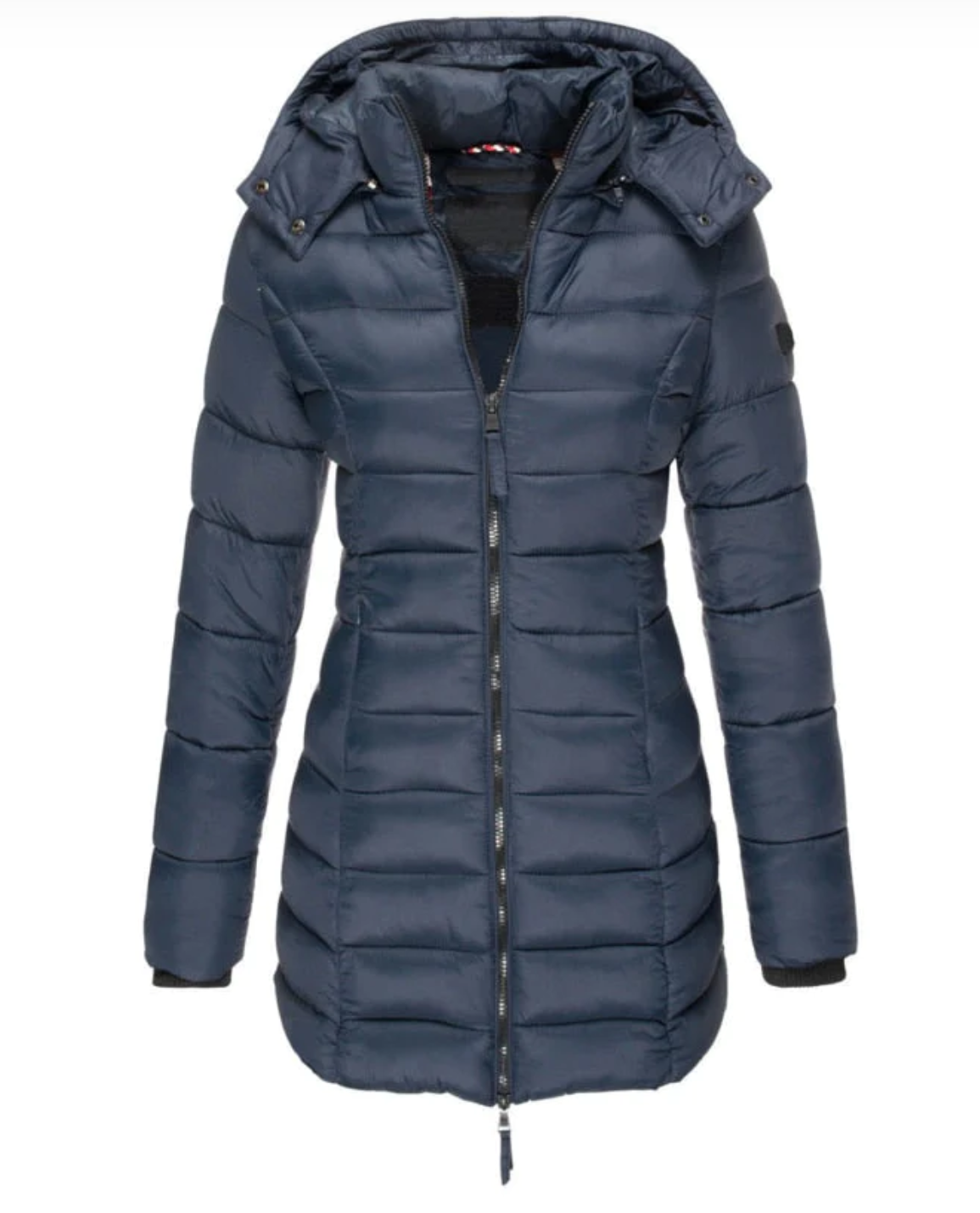 Giacca Imbottita Donna con Cappuccio Chiusura a Zip