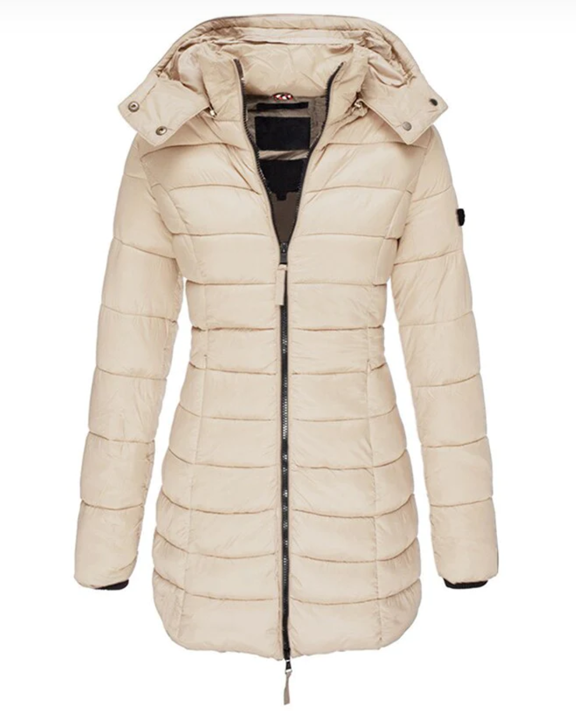 Giacca Imbottita Donna con Cappuccio Chiusura a Zip