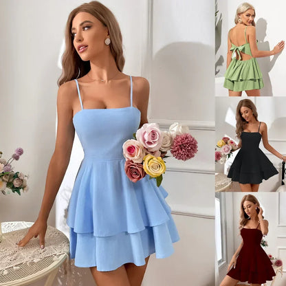 Abito Mini Donna Elegante Slim