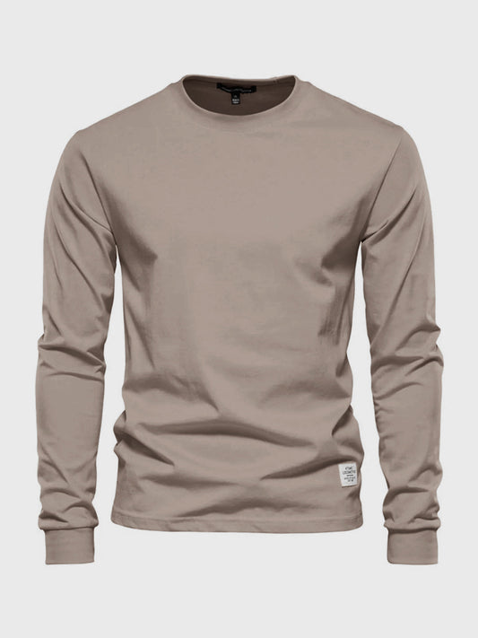 Maglia Manica Lunga Uomo Cotone Girocollo Casual Comoda - Brentozzi