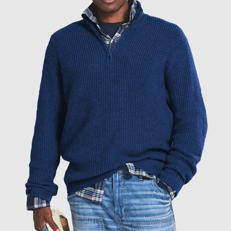 Maglione Uomo Mezza Zip Comodo e Elegante