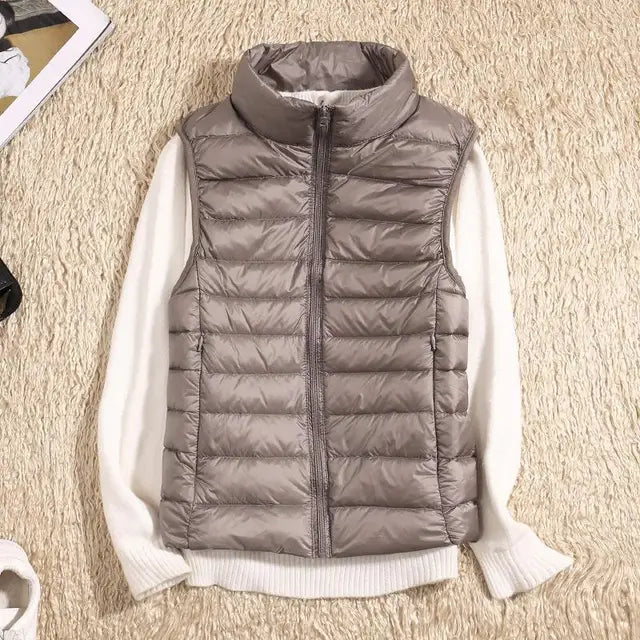 Gilet Donna Piumino Leggero Collo Alto