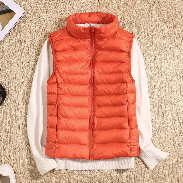 Gilet Donna Piumino Leggero Collo Alto