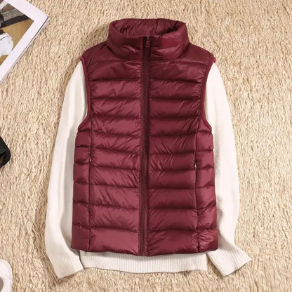 Gilet Donna Piumino Leggero Collo Alto