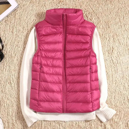 Gilet Donna Piumino Leggero Collo Alto