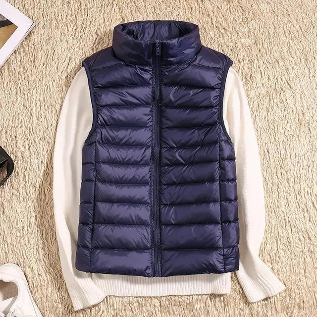 Gilet Donna Piumino Leggero Collo Alto