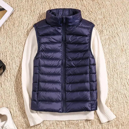 Gilet Donna Piumino Leggero Collo Alto
