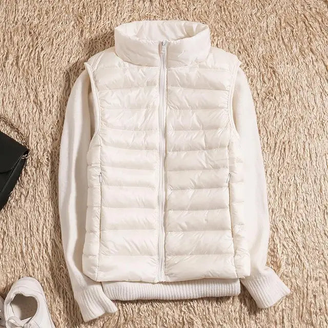 Gilet Donna Piumino Leggero Collo Alto