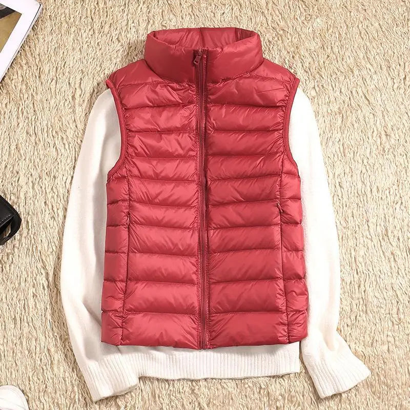 Gilet Donna Piumino Leggero Collo Alto