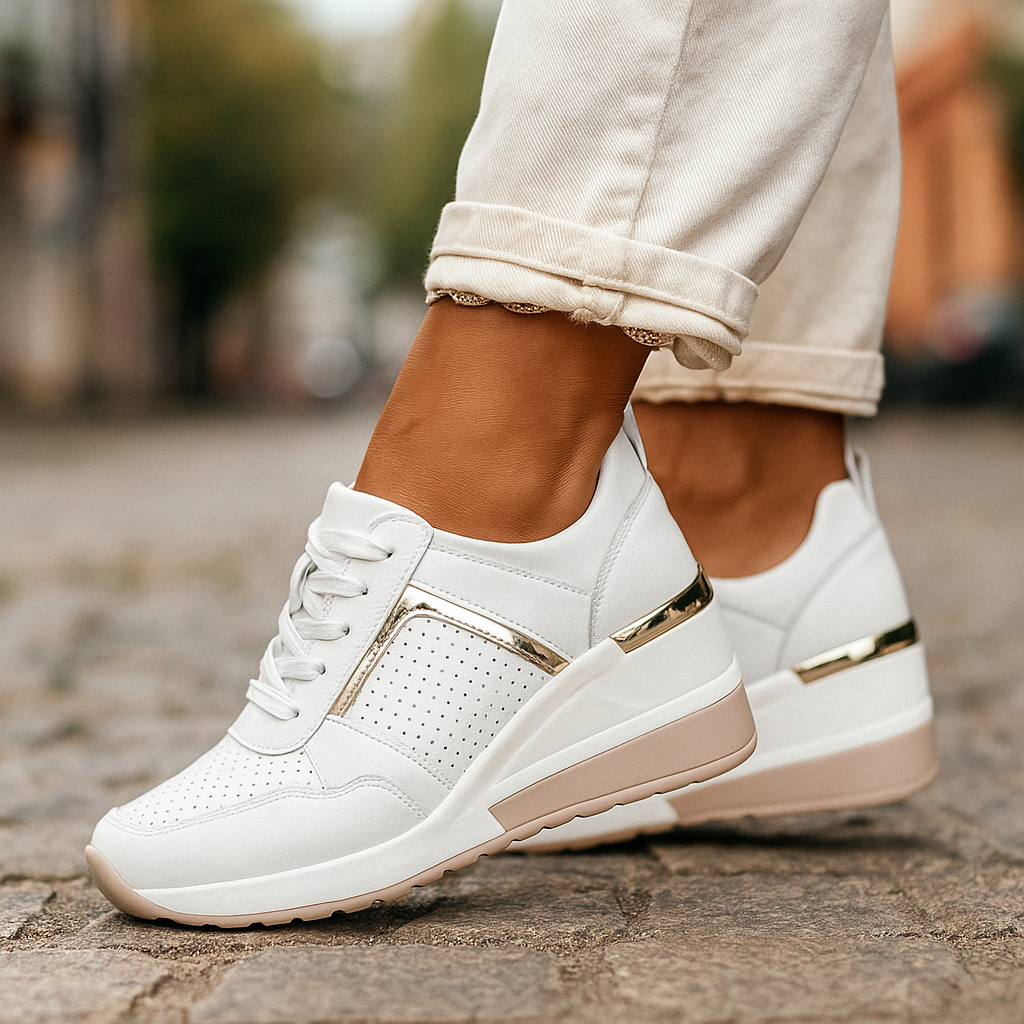 Sneaker Donna Plateau con Lacci - Brentozzi