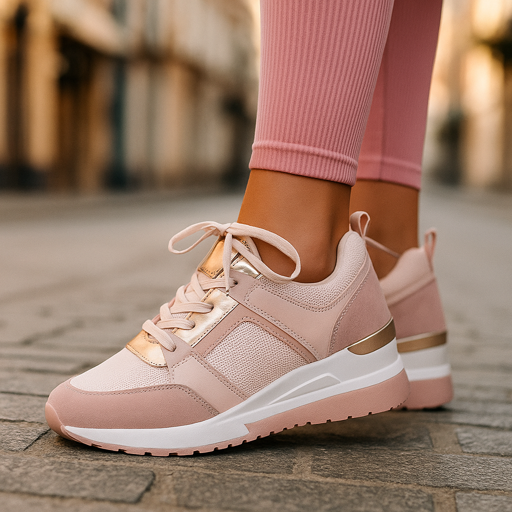 Sneaker Donna Plateau con Lacci