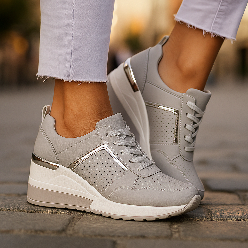 Sneaker Donna Plateau con Lacci