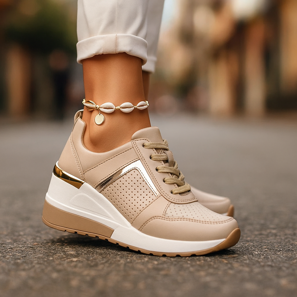 Sneaker Donna Plateau con Lacci