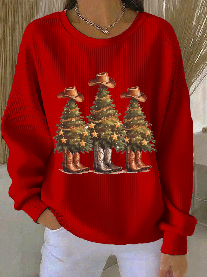 Maglione Donna con Alberi di Natale Western - Brentozzi