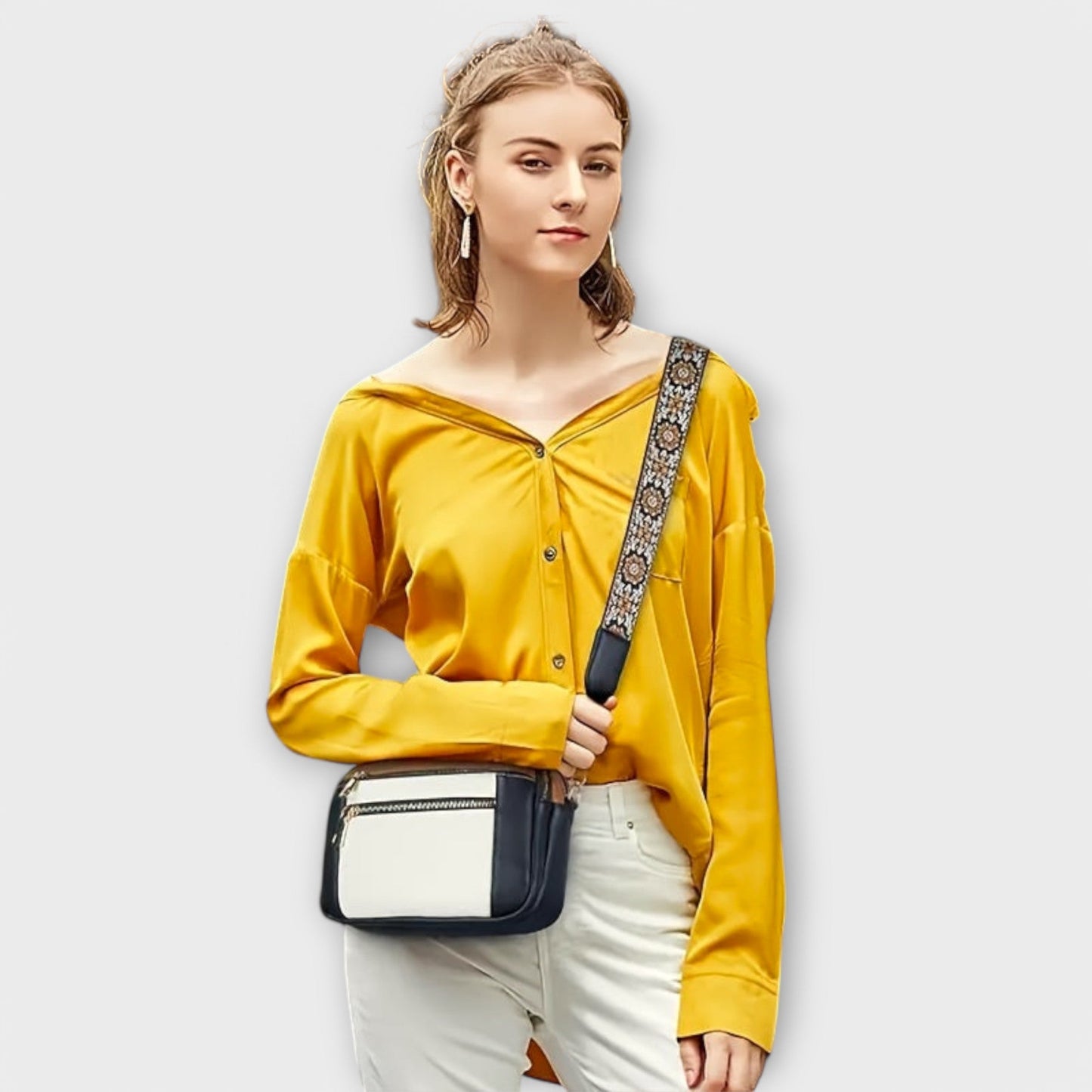 Borsa Tracolla Donna Design Compatto Cinturino Regolabile