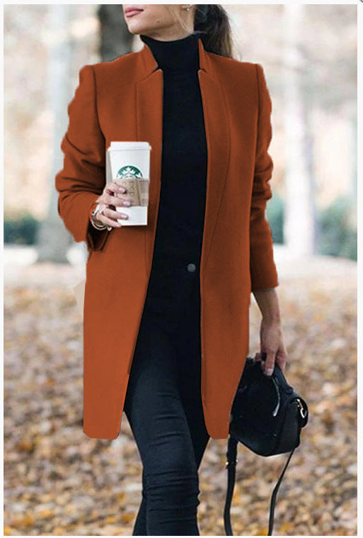 Giacca Donna con Colletto Alto Comfort Classico