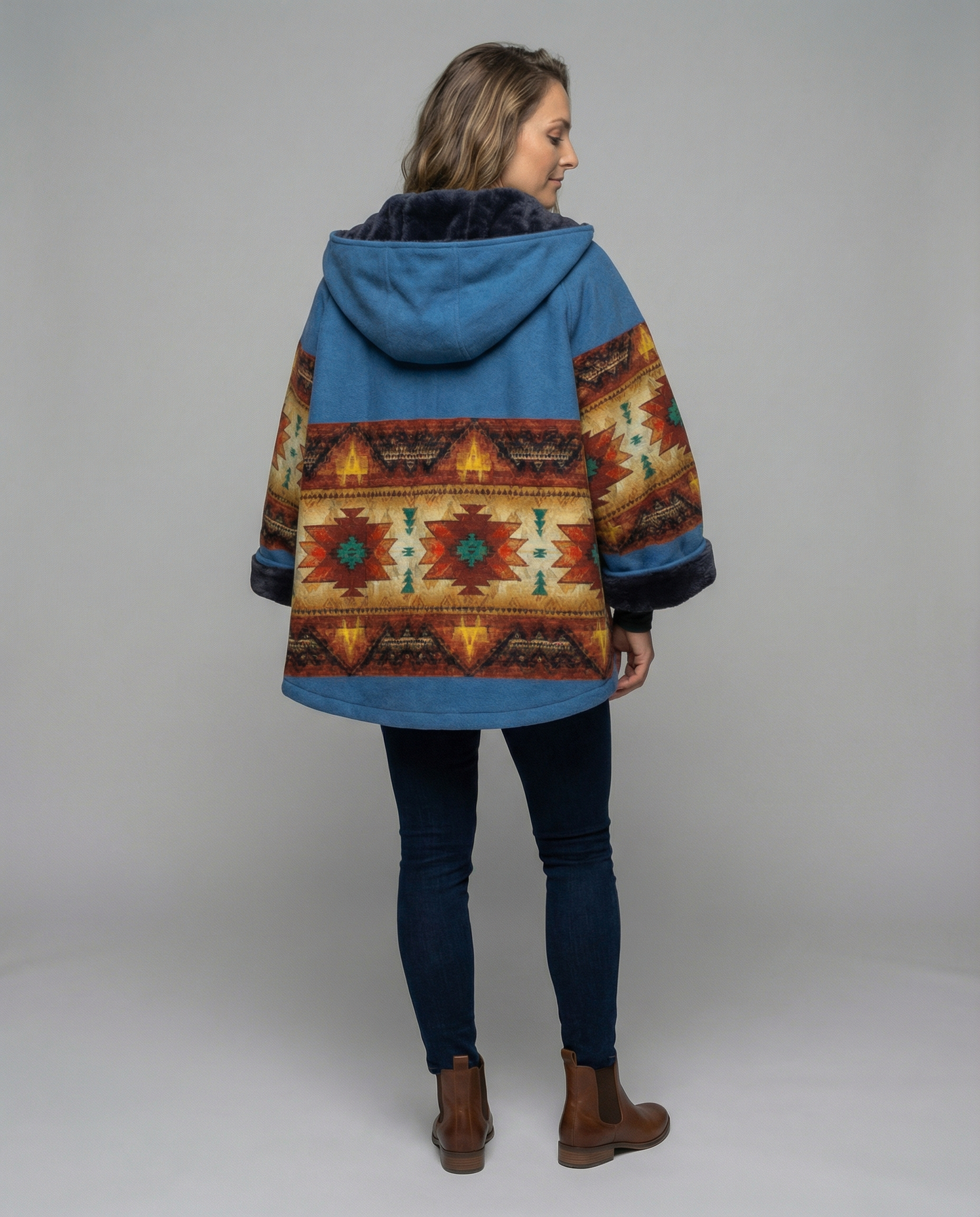 Cappotto Donna Vintage Stampa Classico
