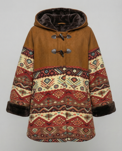 Cappotto Donna Vintage Stampa Classico