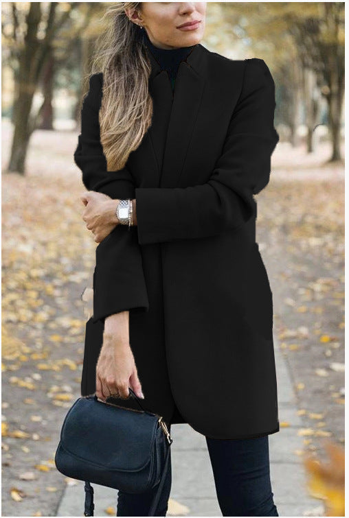 Giacca Donna con Colletto Alto Comfort Classico
