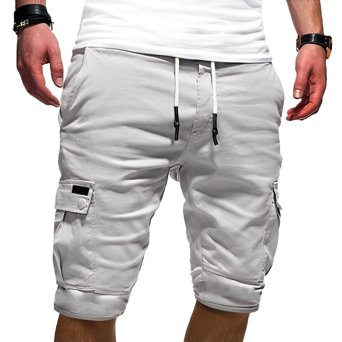 Shorts Cargo Donna Cotone Comodo Vestibilità Larga