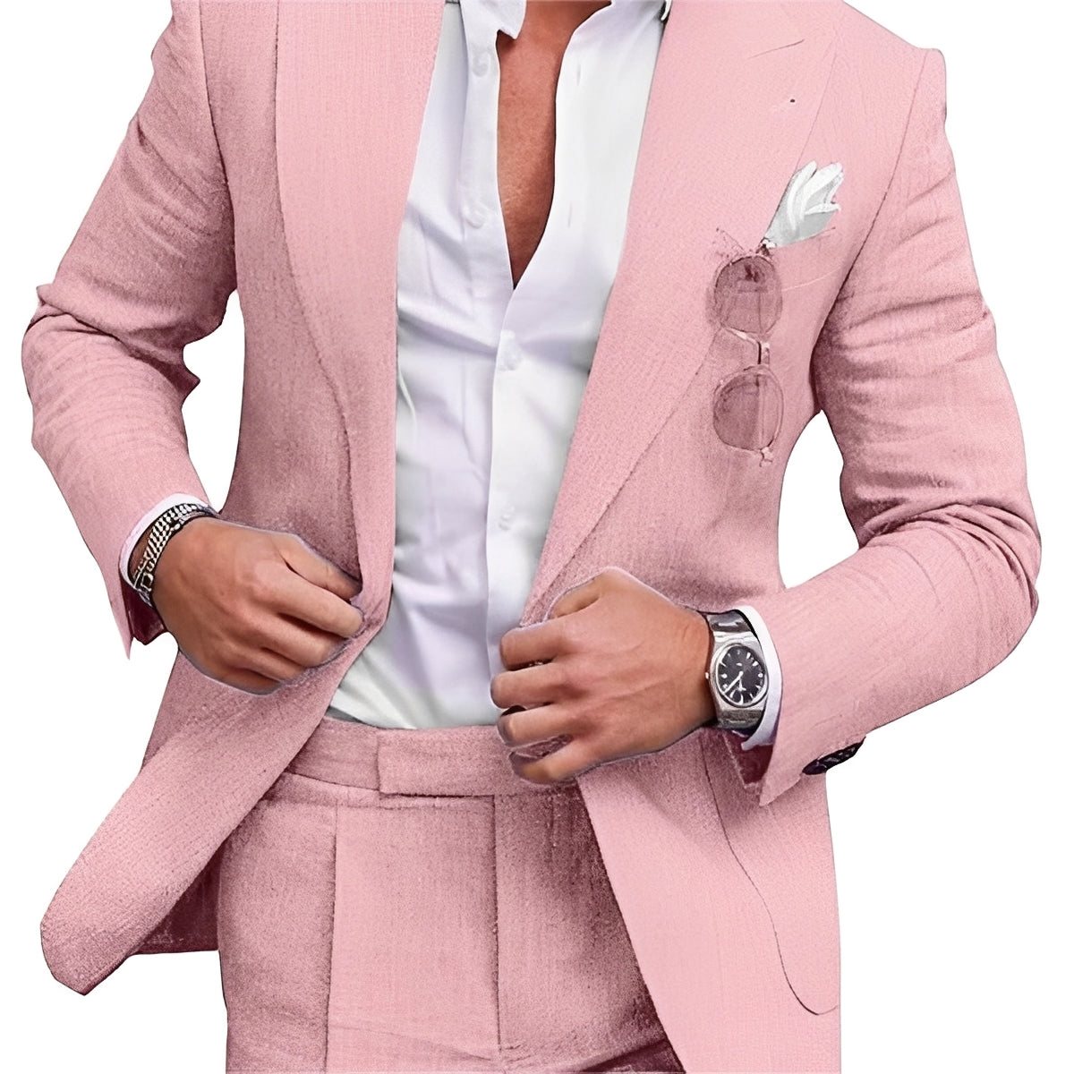 Completo Uomo Elegante Giacca Monopetto Pantaloni Coordinati - Brentozzi