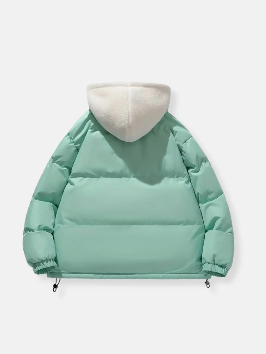 Giacca Uomo Imbottita Piuma con Chiusura Zip Calda