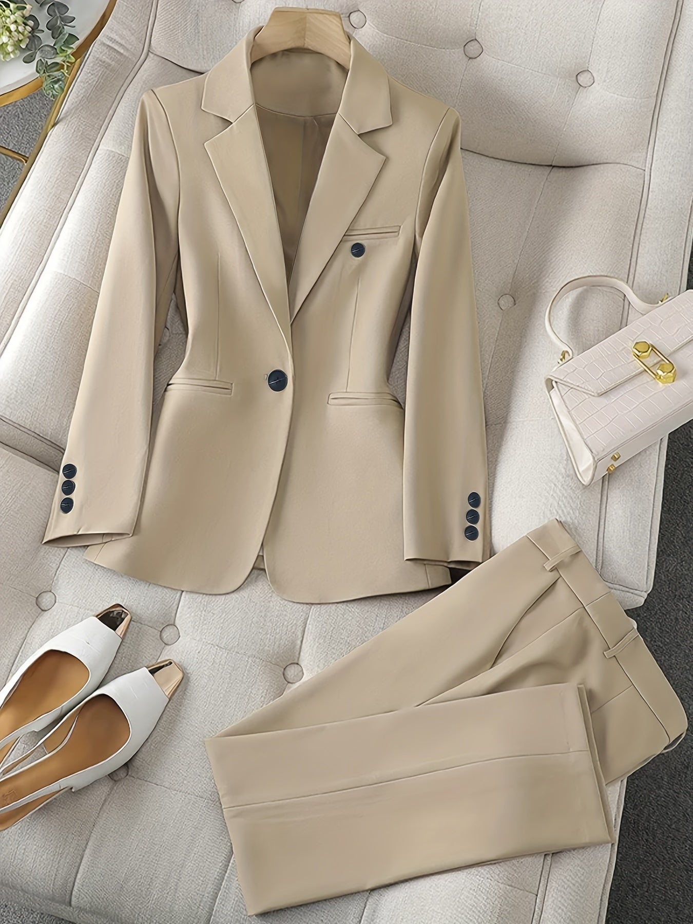 Blazer Donna Classico con Rever Elegante Stagionale