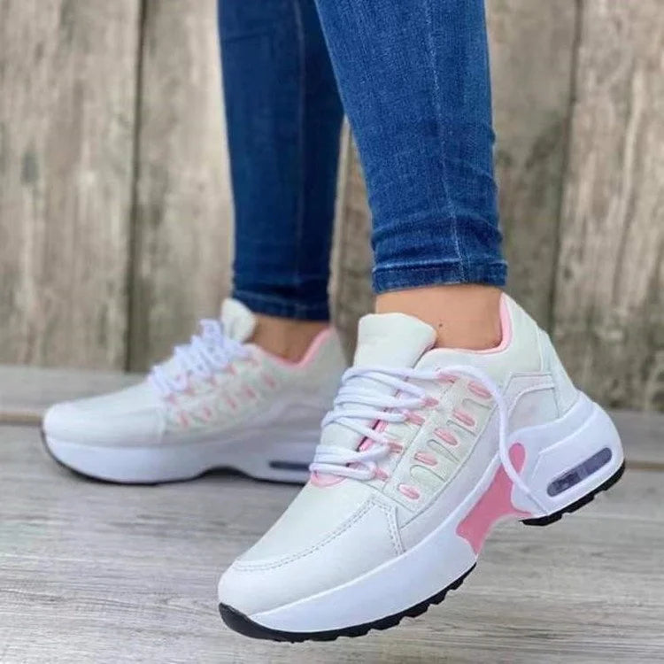 Sneaker Donna Plateau con Lacci Sportive