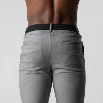 Pantaloni Chino Uomo Slim Fit Elastici Eleganti