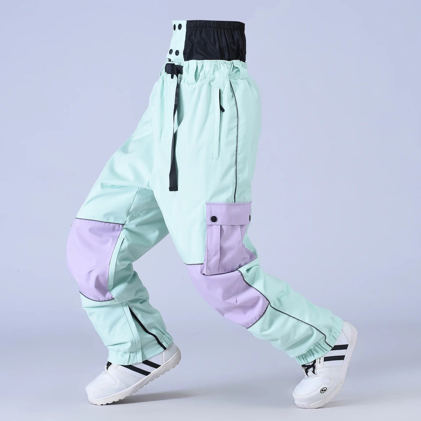 Pantaloni Unisex Tessuto Tecnico Vestibilità Regolare Chiusura