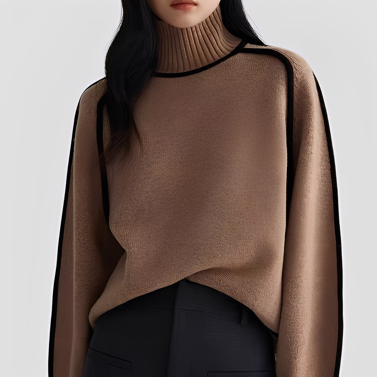 Maglione Dolcevita Donna Morbido e Comodo