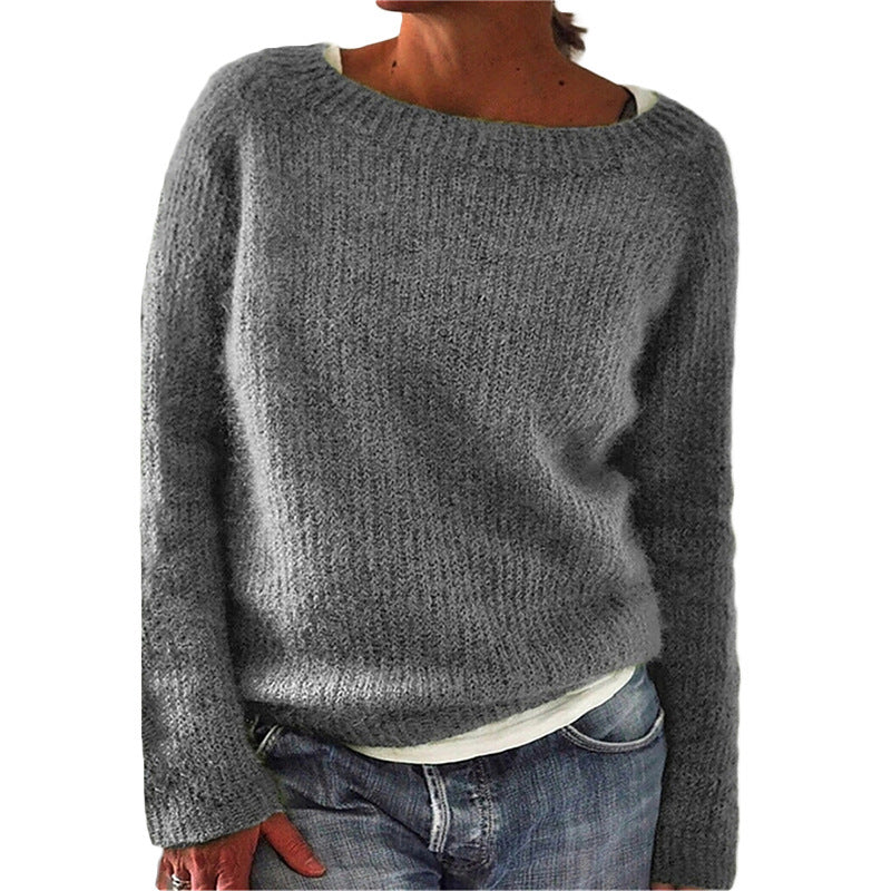 Maglione Donna Morbido in Maglia Comfort Stile Classico