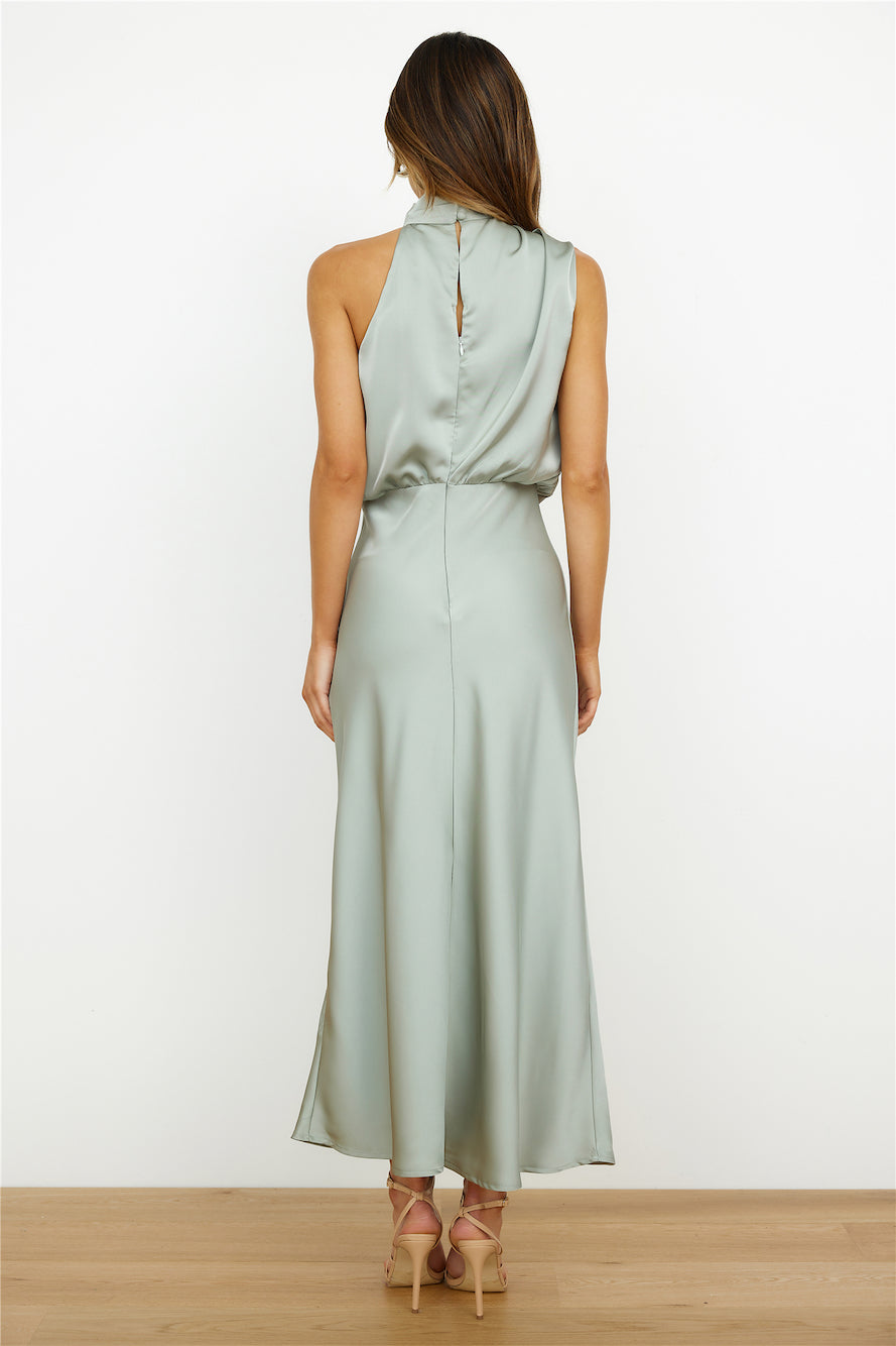 Abito Midi Donna con Scollo Asimmetrico
