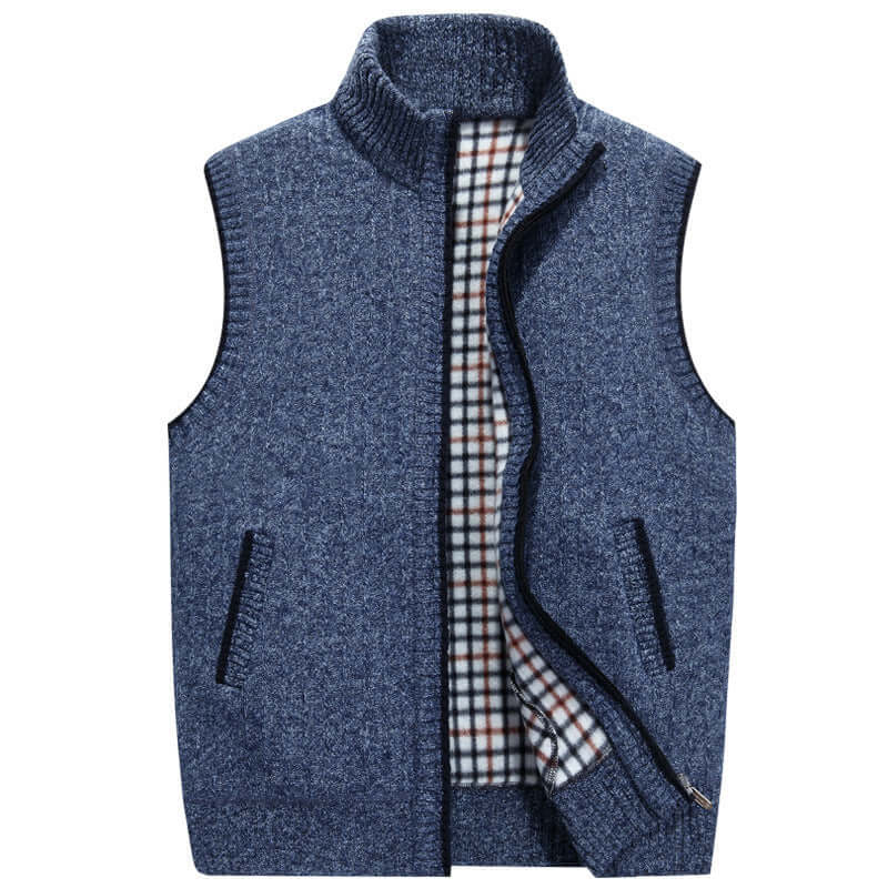 Cardigan Uomo in Maglia con Collo Alto Caldo - Brentozzi